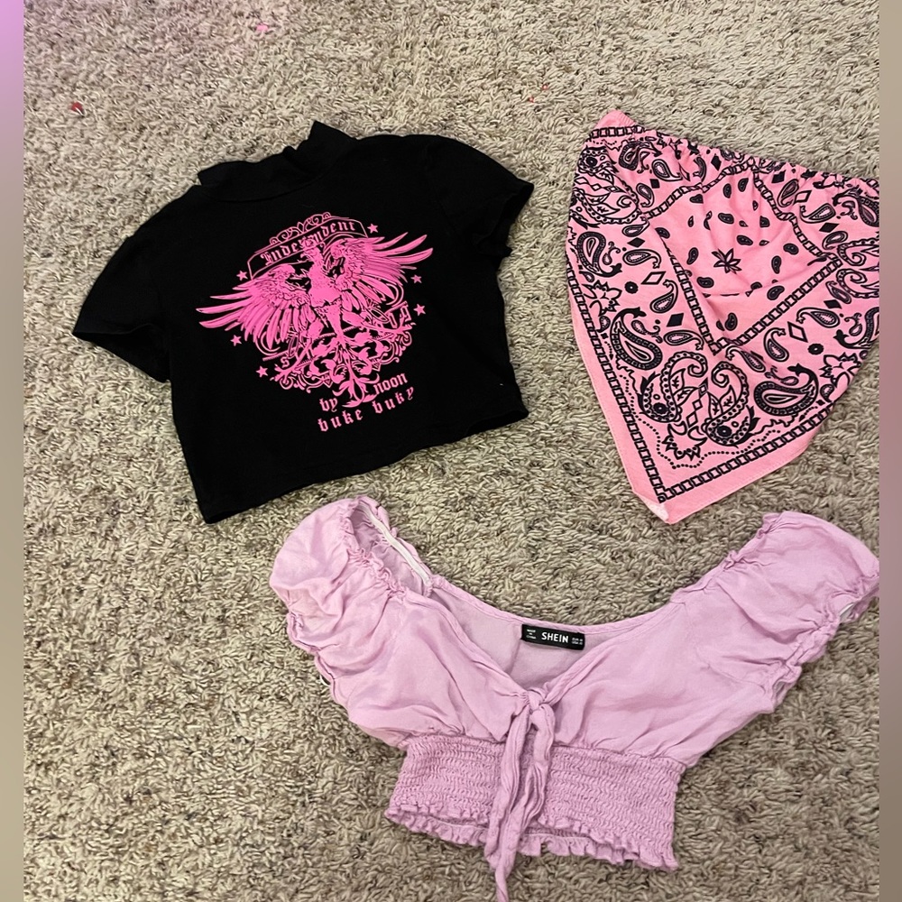 pink crop top pack